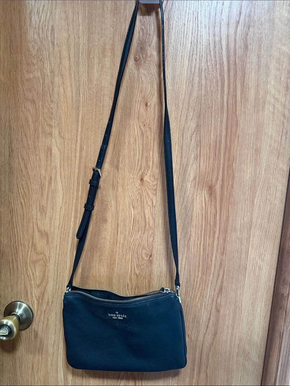 kate spade Black Leather Crossbody Pouch